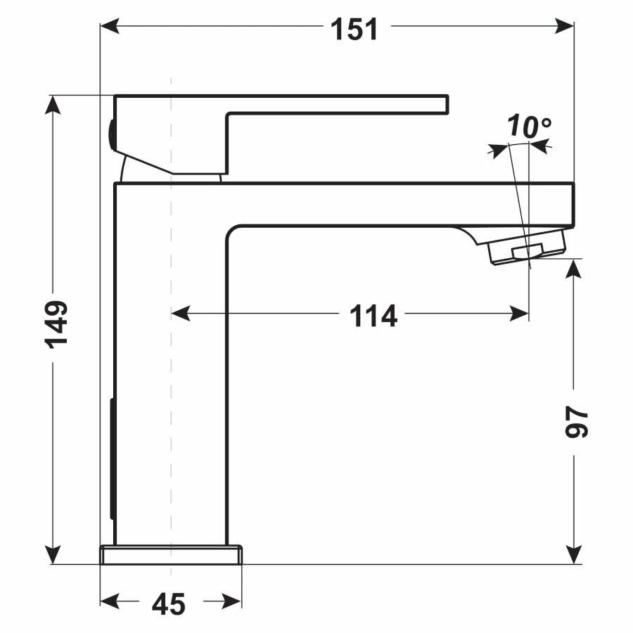 CORNAT Waschtisch-Einhebelmischer NOIR SQUARE Schwarz Matt – Bild 10