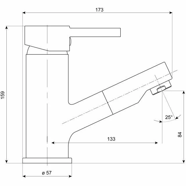 CORNAT Waschtisch Einhebelmischer FUERTE Mit Auslauf – Bild 2