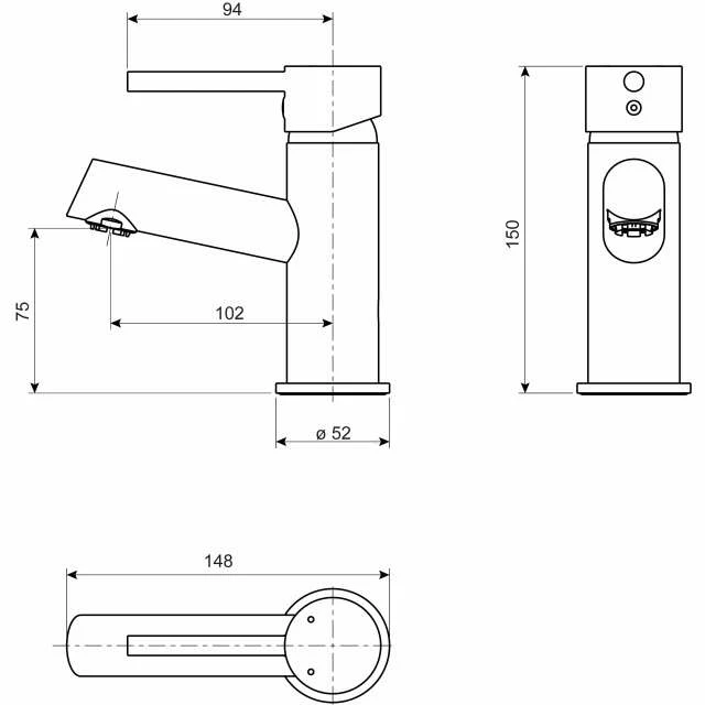CORNAT Waschtisch-Niederdruck-Einhebelmischer FUERTE – Bild 2