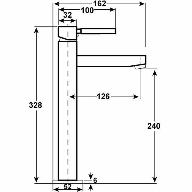 CORNAT Waschtisch Einhebelmischer AVILA, Hohes Modell – Bild 2