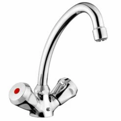 CORNAT Waschtisch-Spültisch Niederdruck-Zweigriffarmatur LINA