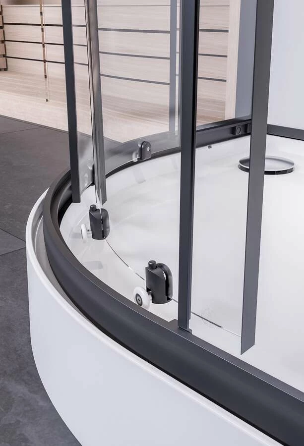 Breuer Komplettdusche Schiebetür BR200 900 X 900 Radius 550 – Bild 2
