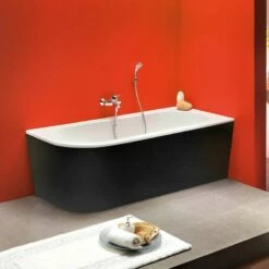 Ottofond Badewanne Modena Corner Schwarz Weiß Links 178 X 78 Cm