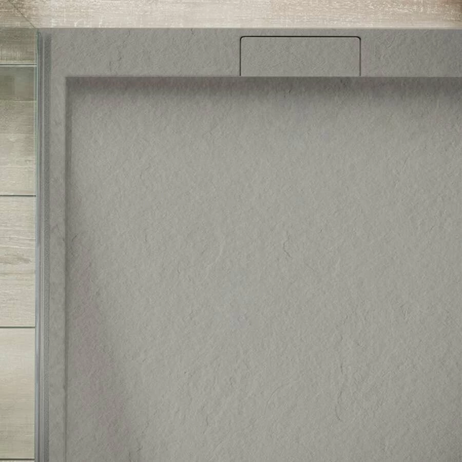 Ottofond Duschwanne Zona Mineralguss Steinoptik Zementgrau – Bild 3