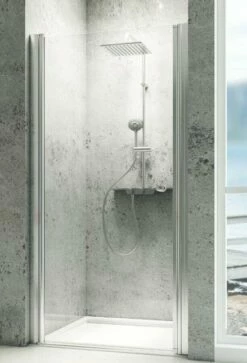 Schulte Garant Drehtür In Nische Express Plus Alu-Natur