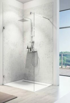 Schulte Decodesign Duschrückwand Dekor Softtouch, Stein Grau-hell