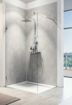 Schulte Decodesign Duschrückwand Dekor Softtouch, Stein Beton-Grau