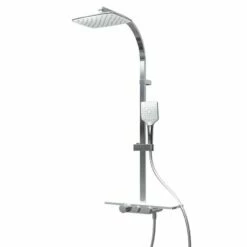Schulte Duschmaster Square Rain II Mit Thermostat Und Ablage White Style