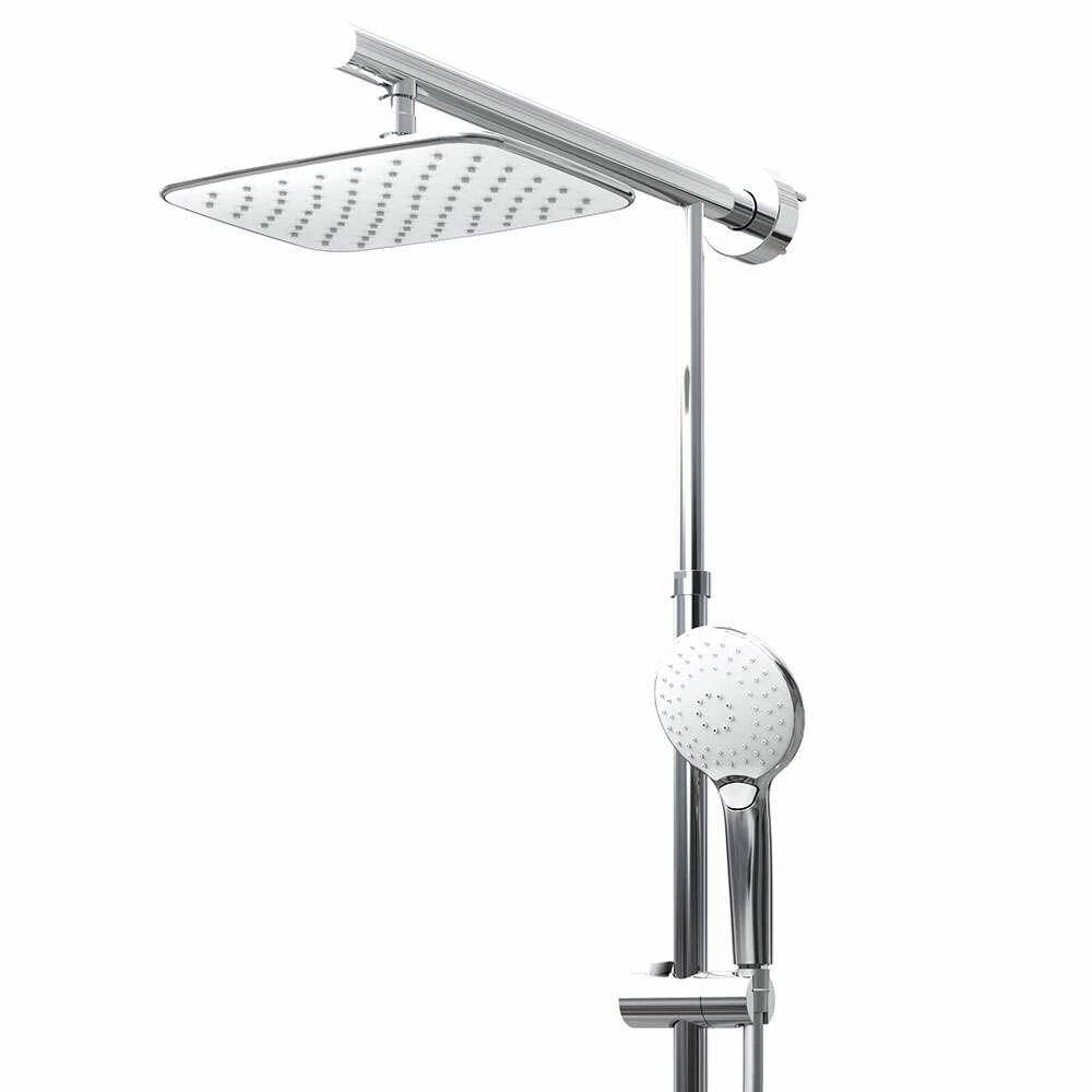 Schulte Duschmaster Classic Rain Eckig Mit Einhebelmischer White Style â Bild 2