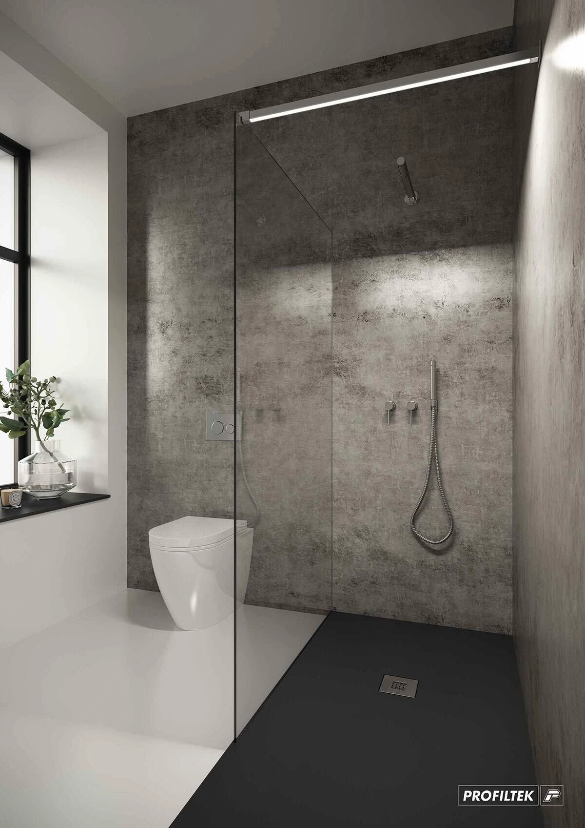 Stabilisationsbügel Für Duschkabinen LED LYON BAR 1000 Mm BLACK Schwarz – Bild 2