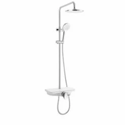 Duschmeister Sano 130 Überkopfbrausestangen Set Weiß