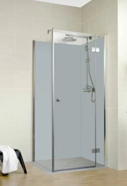 Schulte Decodesign Duschrückwand Farbe Set Eck Asymmetrisch Hellgrau