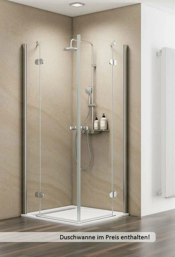 Schulte MasterClass Eckeinstieg 4-teilig Inklusive Duschwanne EF Flat Express Plus