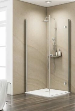 Schulte MasterClass Drehtür An Nebenteil Inkl. Seitenwand Und Duschwanne Express Plus