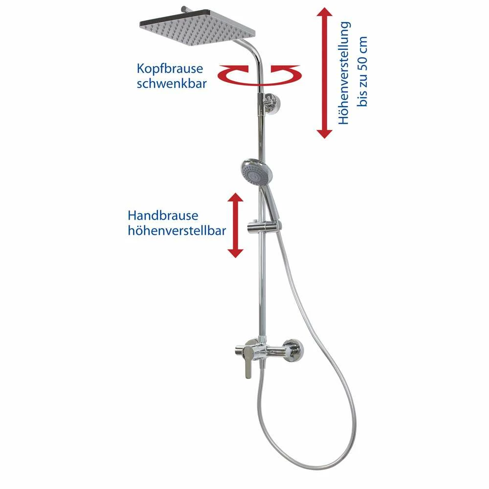 Breuer Aquamaxx 310 Mit Einhebelmischer, Kopfbrause Eckig – Bild 4