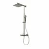 Schulte DuschMaster Rain Mit Thermostat Eckig In Edelstahl