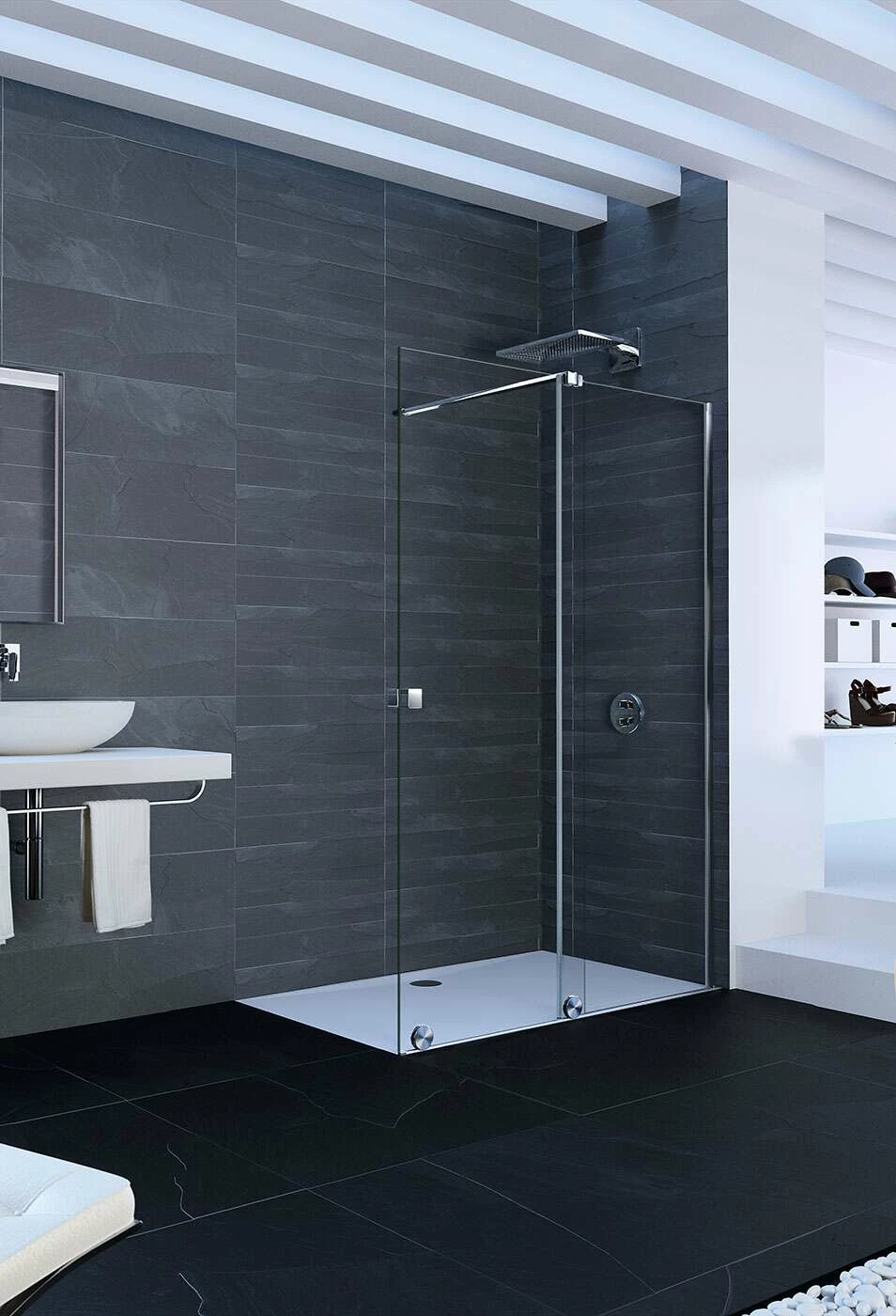 Hüppe Xtensa Walk In Gleittür Duschwand – Bild 3