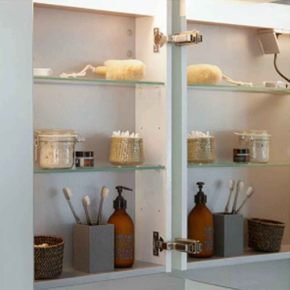 Dansani Spiegelschrank 60 Cm In Dekor Weiß Hochglanz Vormontiert – Bild 3