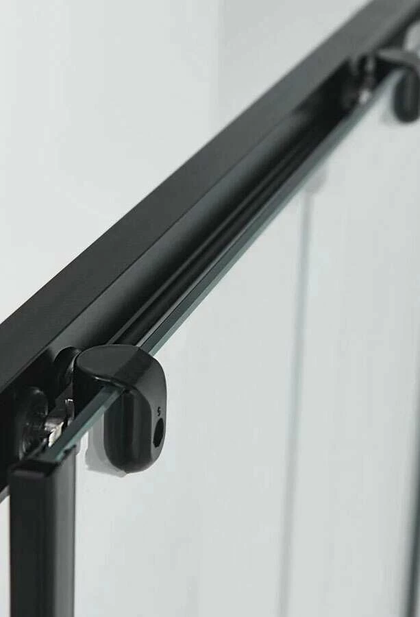 Duschkabine 100x195 Softclose Nische Duschmeister Sano 165 Black – Bild 2