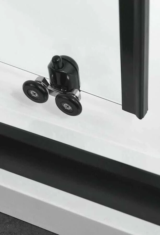 Duschkabine 100x195 Softclose Nische Duschmeister Sano 165 Black – Bild 4