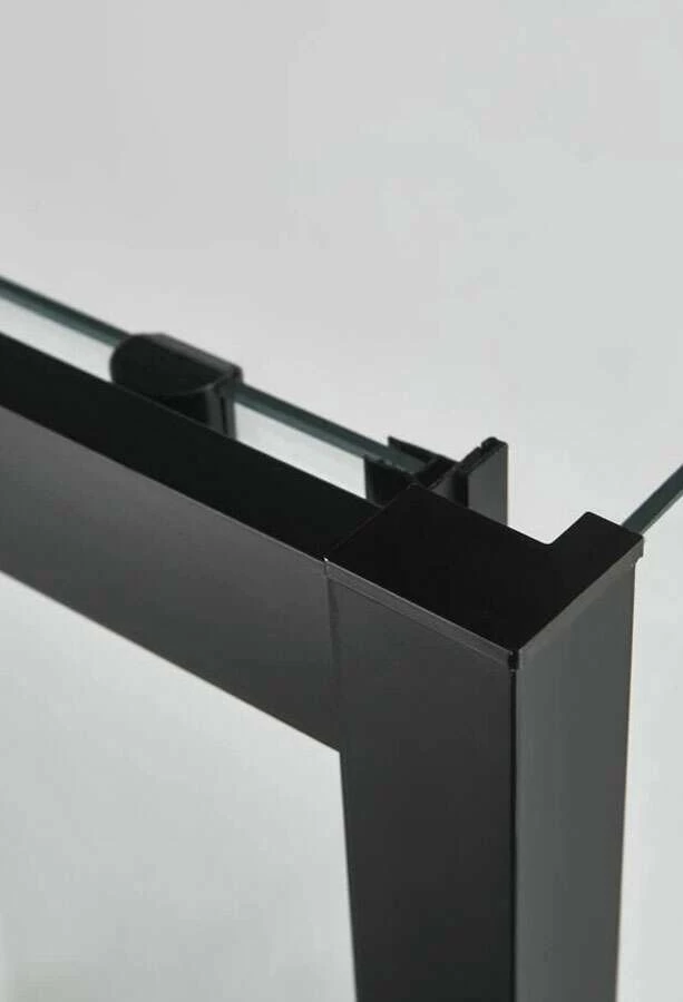 Duschkabine 100x195 Softclose Nische Duschmeister Sano 165 Black – Bild 5