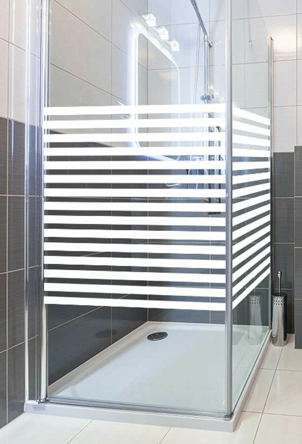 Duschmeister Duschkabinen-Folie Motiv Große Streifen 90x100 Cm – Bild 2