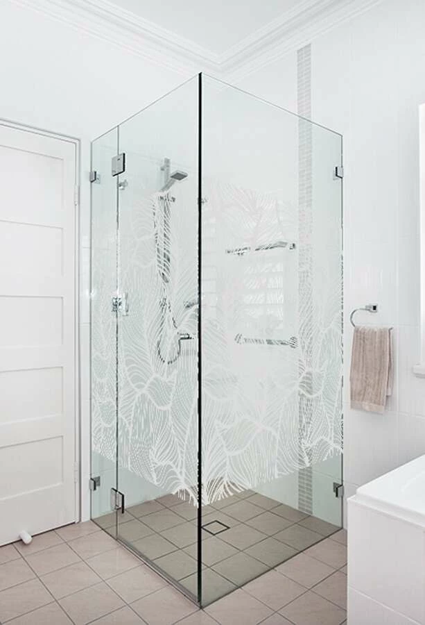 Duschmeister Duschkabinen-Folie Motiv Blätter 90x100 Cm – Bild 2