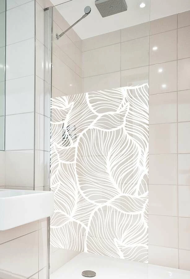 Duschmeister Duschkabinen-Folie Motiv Blätter 90x100 Cm – Bild 3