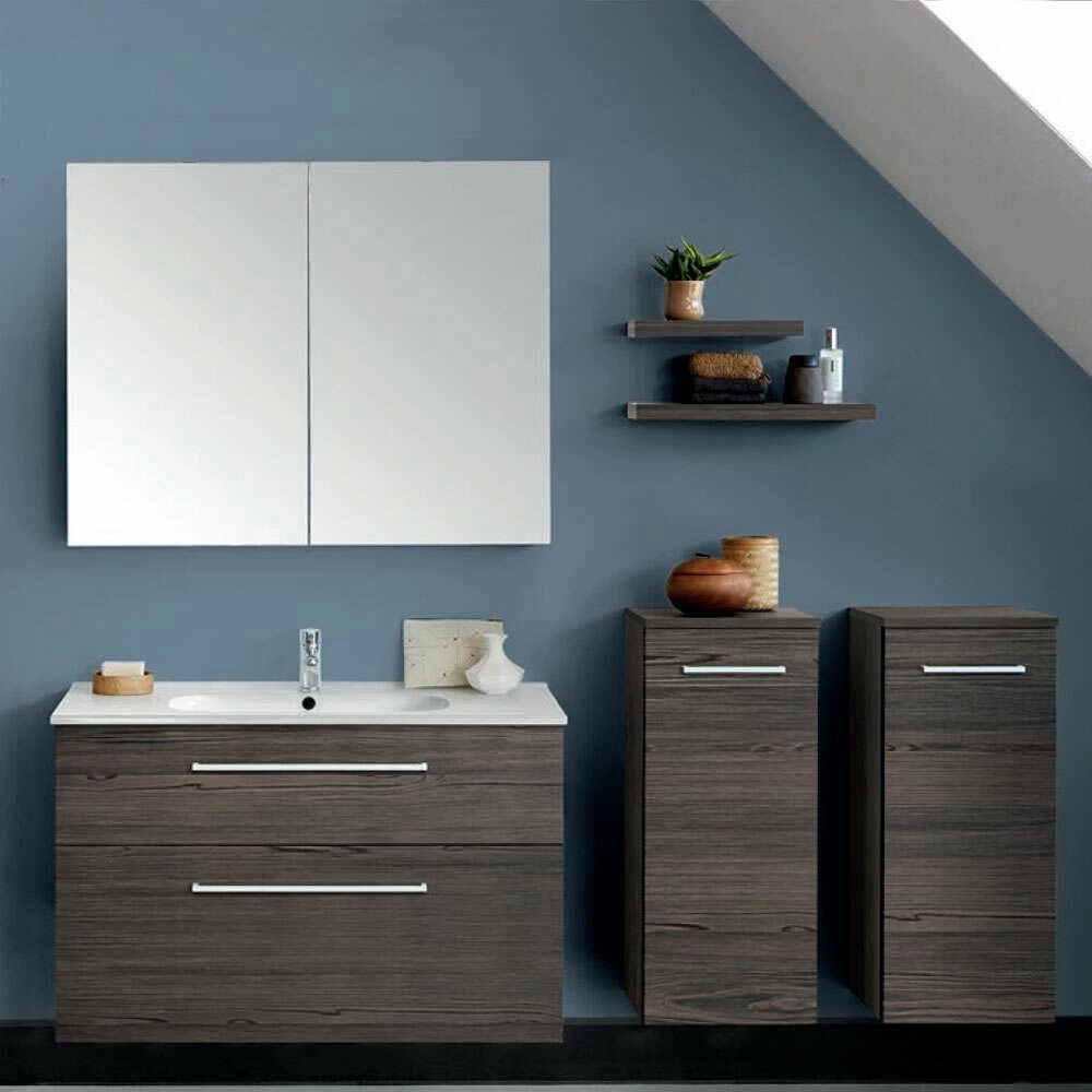 Dansani Spiegelschrank 80 Cm In Dekor Pinie Grau – Bild 4