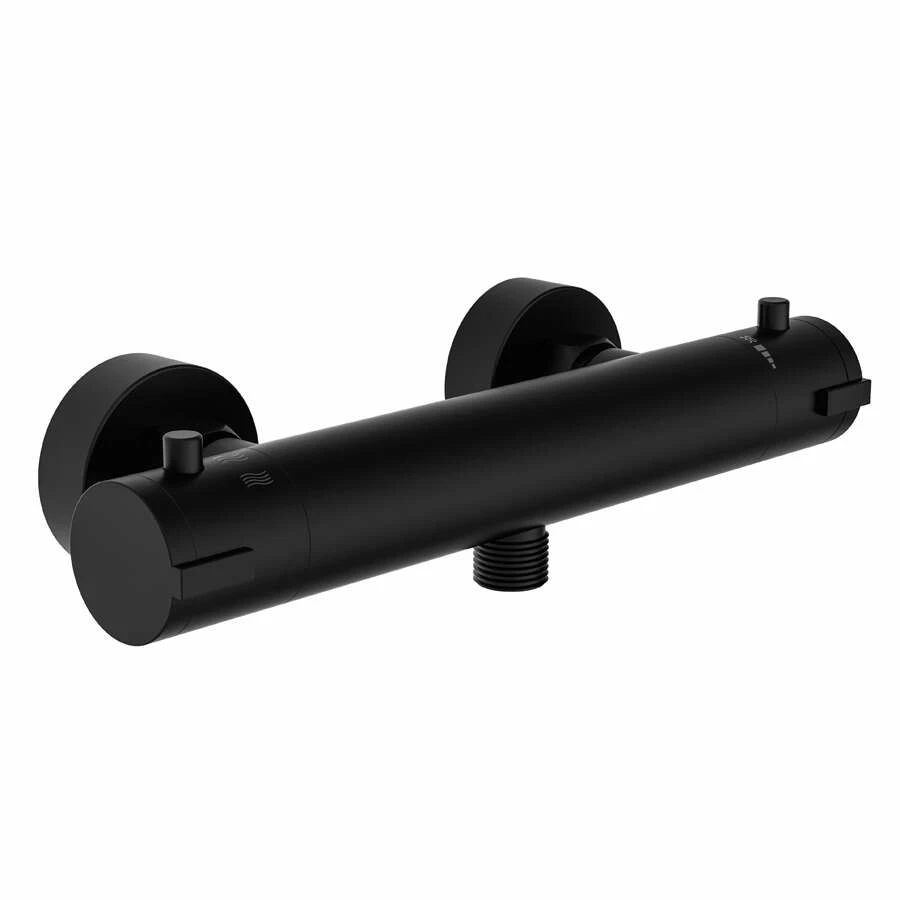 Schütte Duscharmatur London Mit Thermostat In Schwarz Matt
