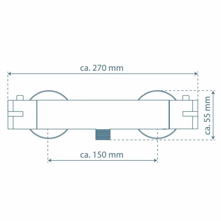 Schütte Duscharmatur London Mit Thermostat In Schwarz Matt – Bild 6