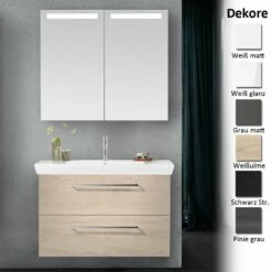 Dansani Waschplatz Badmöbelset Mido+ 80 Cm Weiß