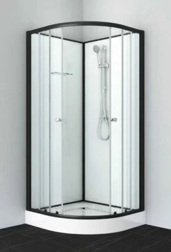 Duschmeister Komplettdusche Sano 212 90x90x203 Schwarz