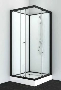 Duschmeister Komplettdusche Sano 215 90x90x203 Schwarz