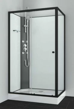 Duschmeister Komplettdusche Sano 220 120x80x225 Schwarz