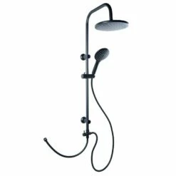 CORNAT Duschsystem NOIR Schwarz Matt Mit Umsteller