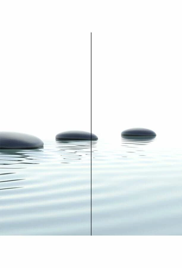 Schulte Decodesign Duschrückwand Foto über Eck Zen-Steine Wasser – Bild 2