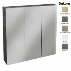 Lanzet Spiegelschrank L0 70 Cm, 3 Türen