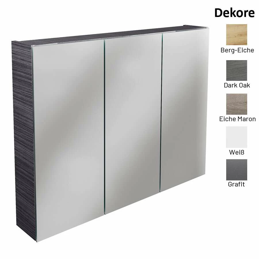 Lanzet Spiegelschrank L0 90 Cm, 3 TĂĽren