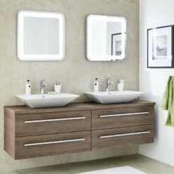 Lanzet Badmöbel-Komplett-Set 180 Cm Eiche Maron