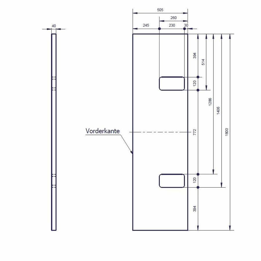 Lanzet Badmöbel-Komplett-Set 180 Cm Eiche Maron – Bild 3