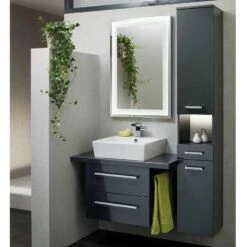 Lanzet Badmöbel-Komplett-Set 90 Cm Grafit