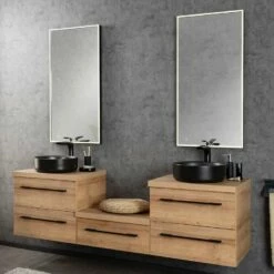 Lanzet Badmöbel-Komplett-Set 180 Cm Berg Eiche