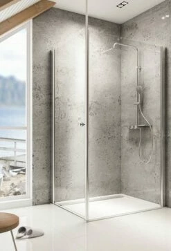 Schulte Garant Duschwand Walk In Mit Pendeltür Und Deckenstrebe