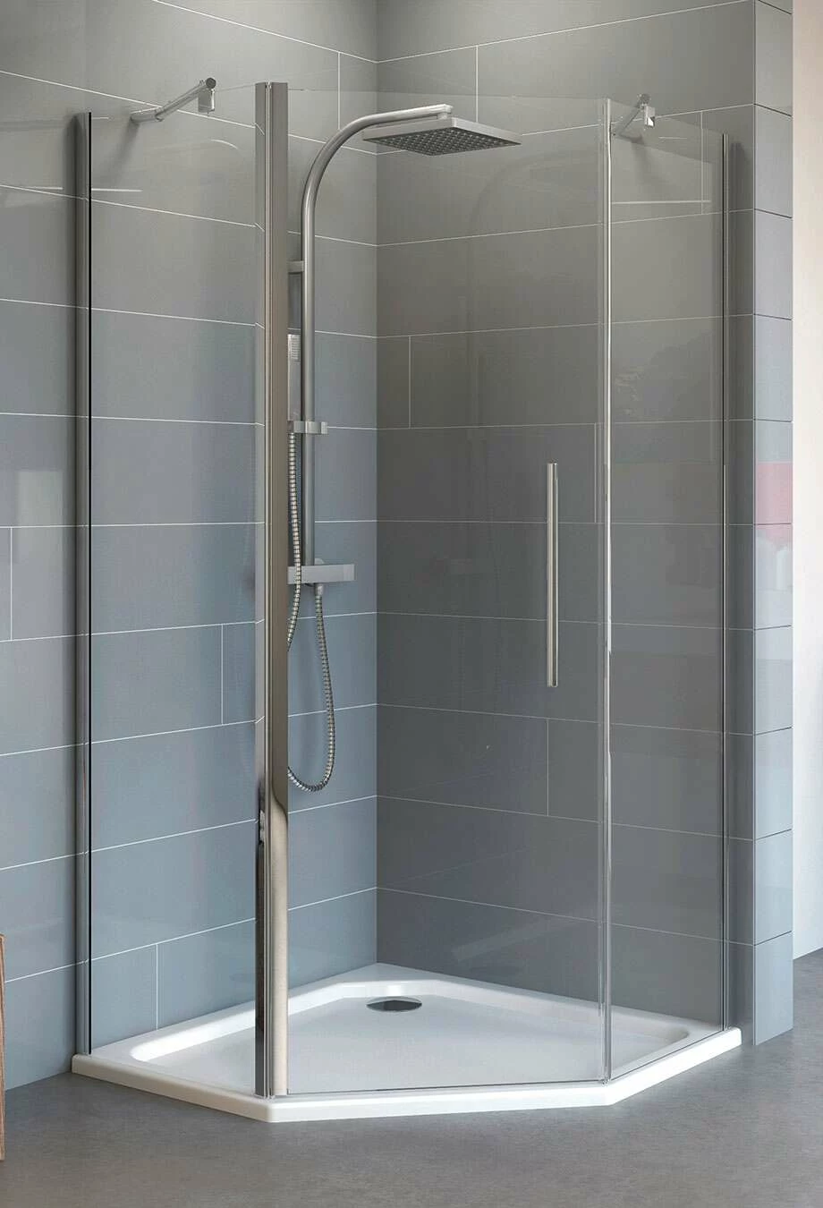 Schulte Alexa Style 2.0 Fünfeckdusche 3-teilig / 4-teilig