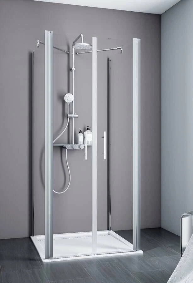 Schulte Alexa Style 2.0 U-Kabine Pendeltür Inklusive Zwei Seitenwände