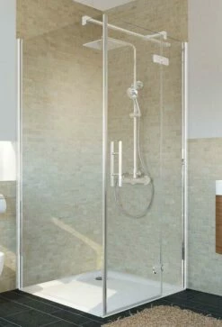 Breuer AVANTA Drehtür Mit Festteil Für Gleichhohe Seitenwand 8 Mm