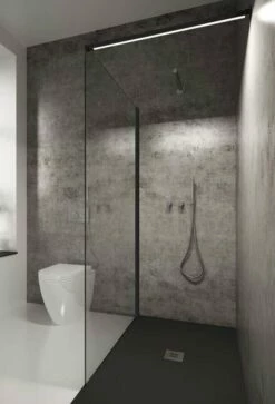 Profiltek FIXED ONE Duschwand 8 Mm Schwarz