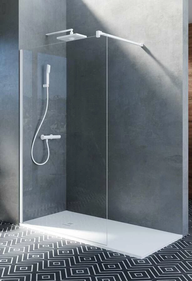 Profiltek FIXED ONE Duschwand 8 Mm Weiß