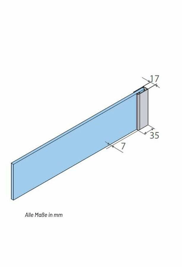 Profiltek FIXED ONE Duschwand 8 Mm Weiß – Bild 4